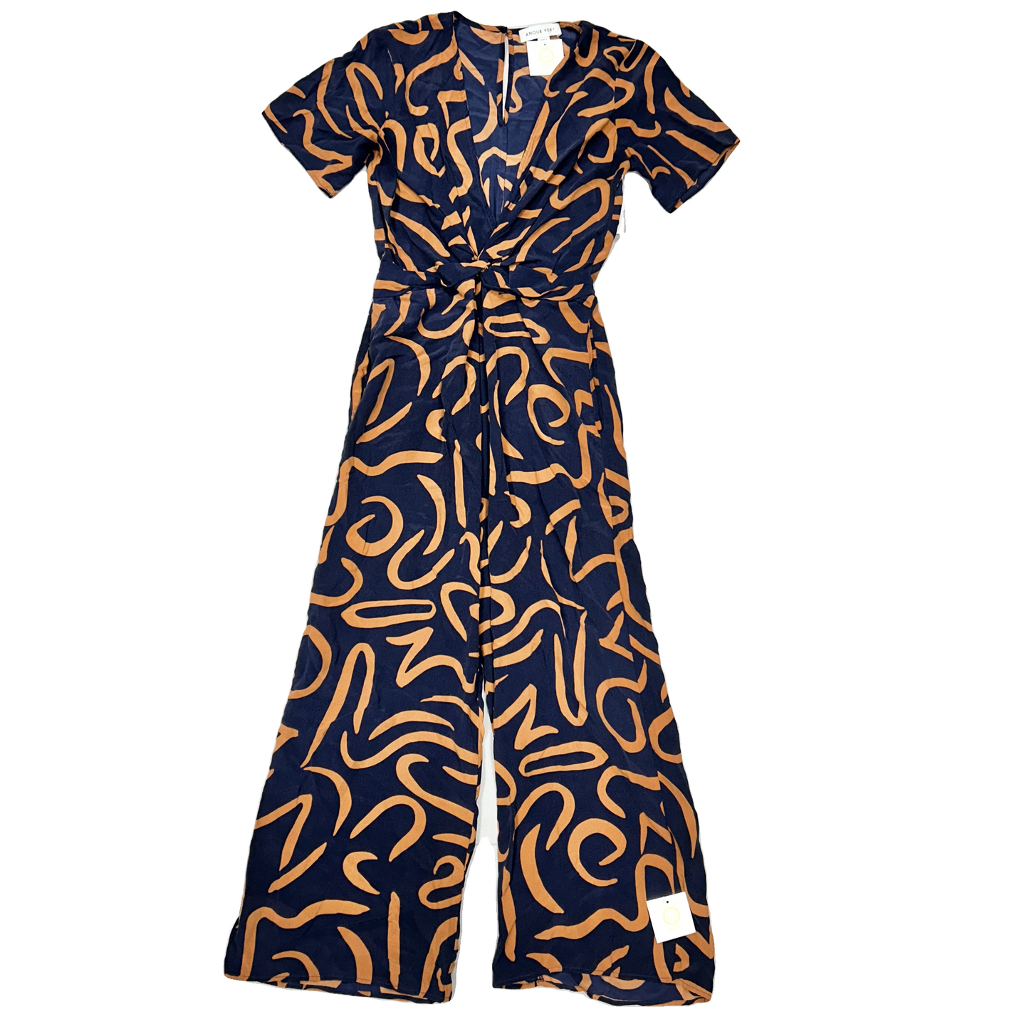 Jumpsuit By Amour In Blue & Brown, Size: Xs