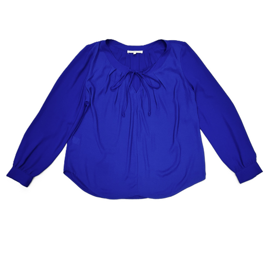 Blouse Long Sleeve By Daniel Rainn In Blue, Size: L