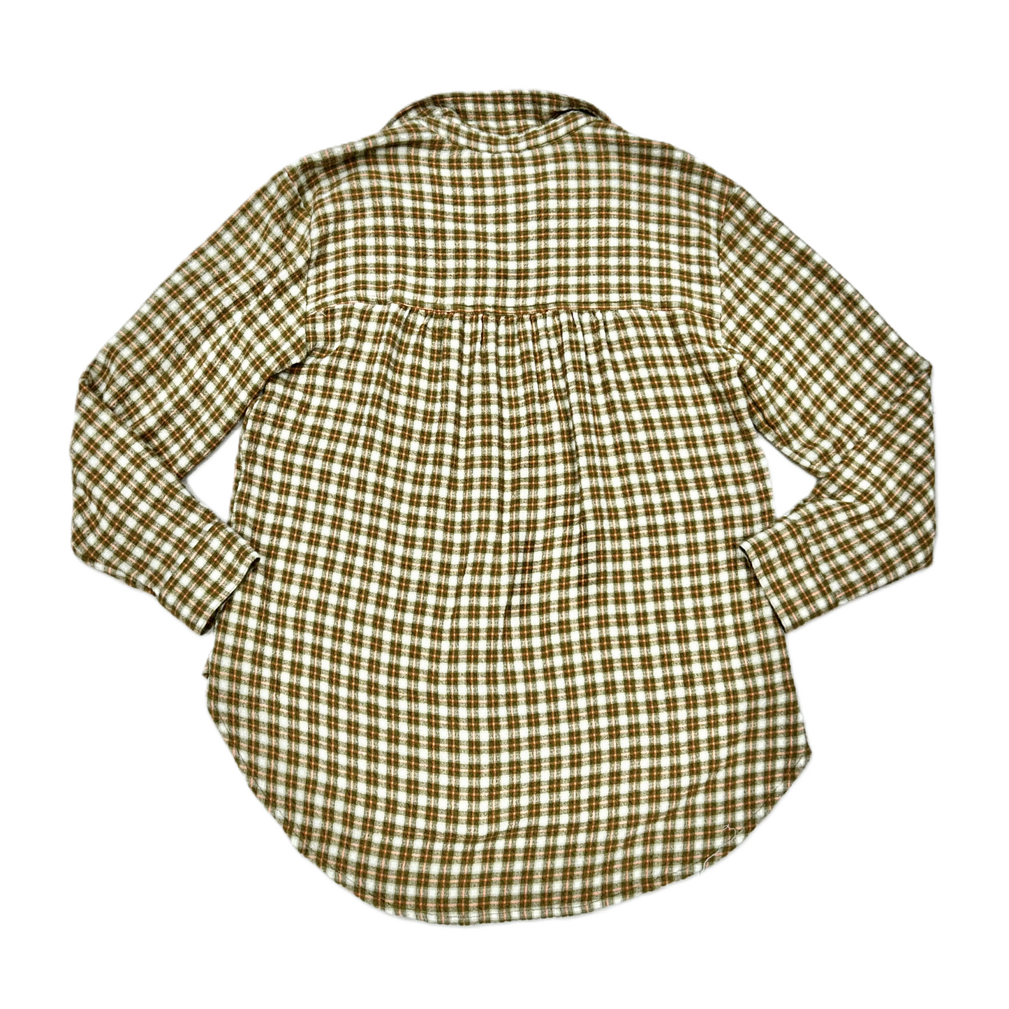 Top Long Sleeve By Pilcro In Plaid Pattern, Size: Xs