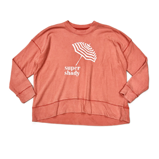 Sweatshirt Crewneck By Aerie In Coral, Size: L