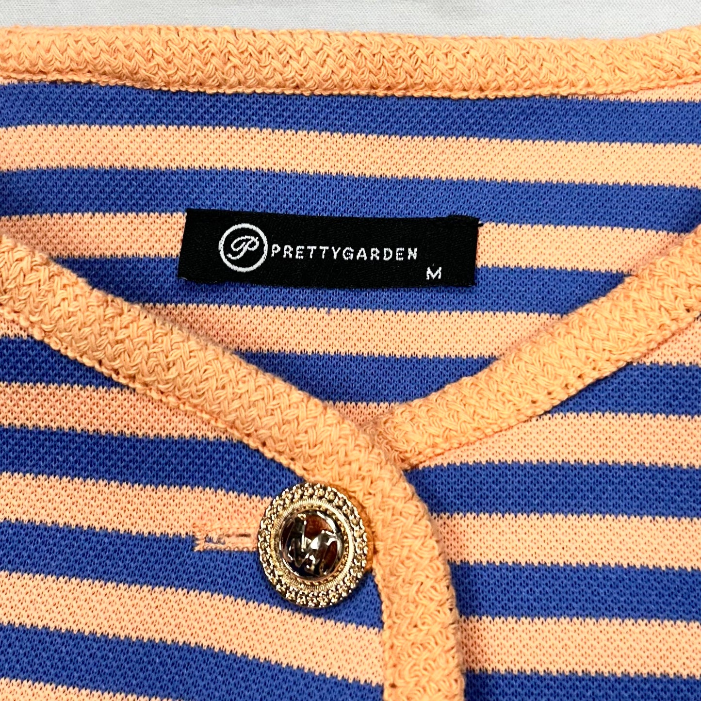 Blazer By Pretty Garden In Blue & Orange, Size: M