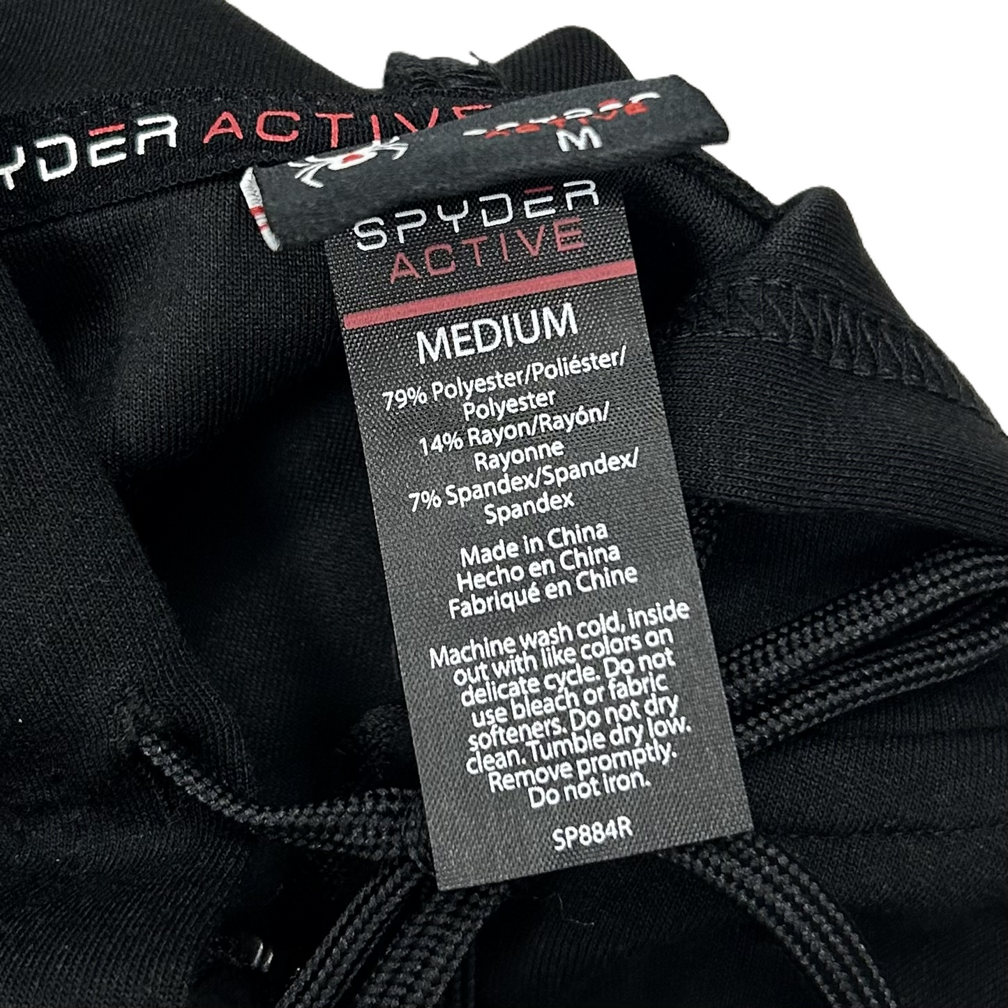 Athletic Sweatshirt Hoodie By Spyder In Black, Size: M