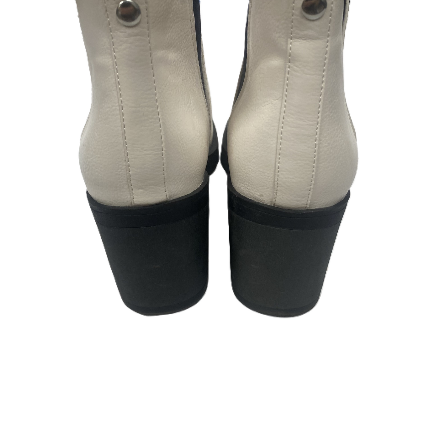 Boots Ankle Heels By Xappeal In Black & Cream, Size: 9.5