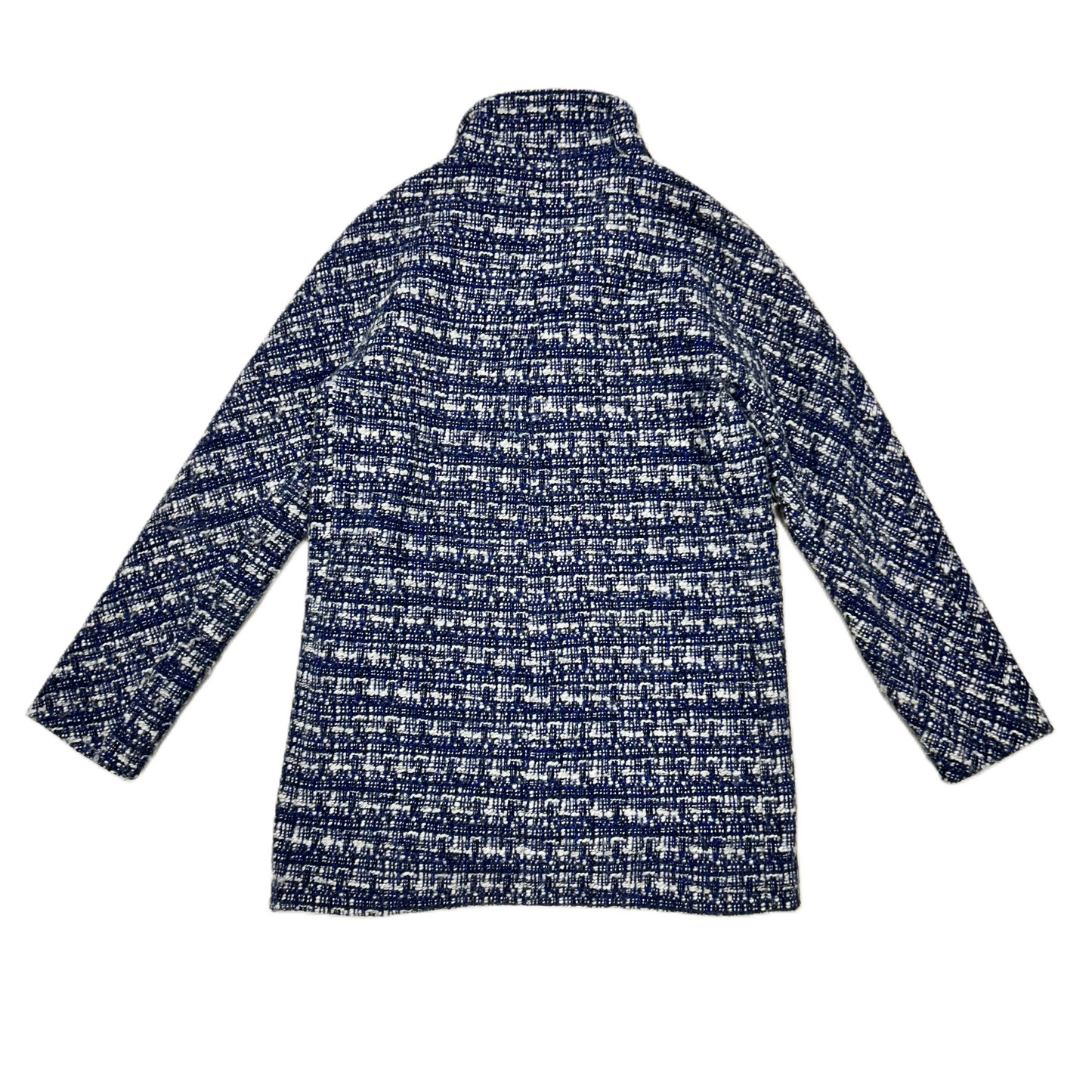 Coat Peacoat By J. Crew In Blue & White, Size: M