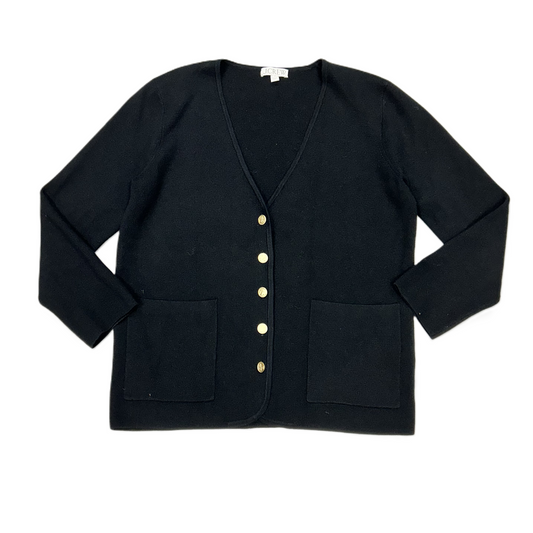 Sweater Cardigan By J. Crew In Black & Gold, Size: S