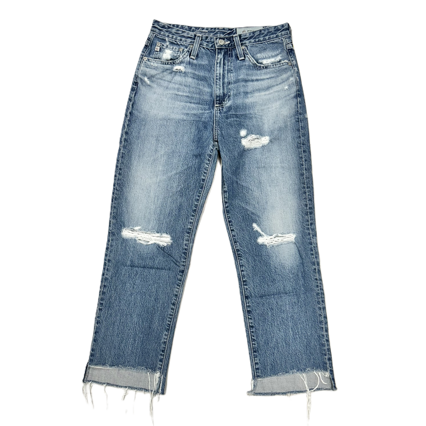 Jeans Cropped By Adriano Goldschmied In Blue Denim, Size: 2