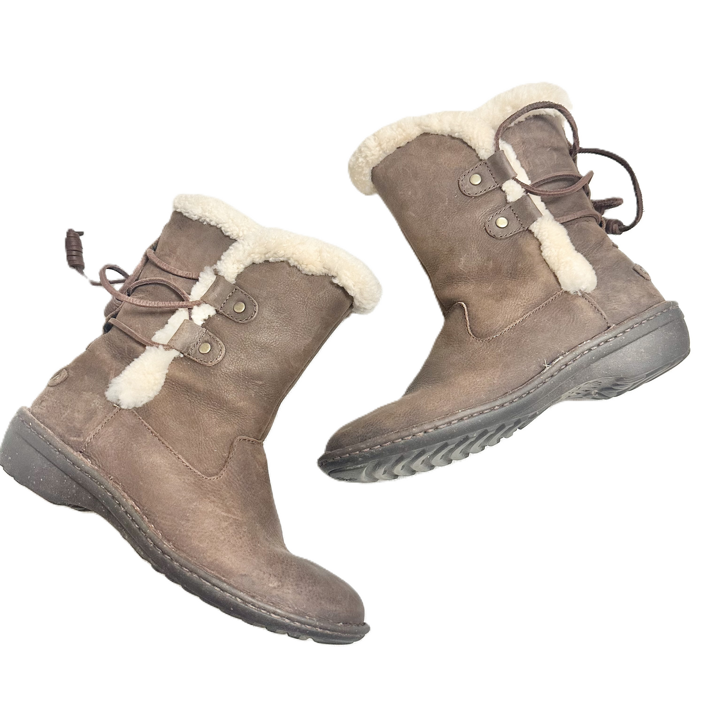 Boots Designer By Ugg In Brown, Size: 8