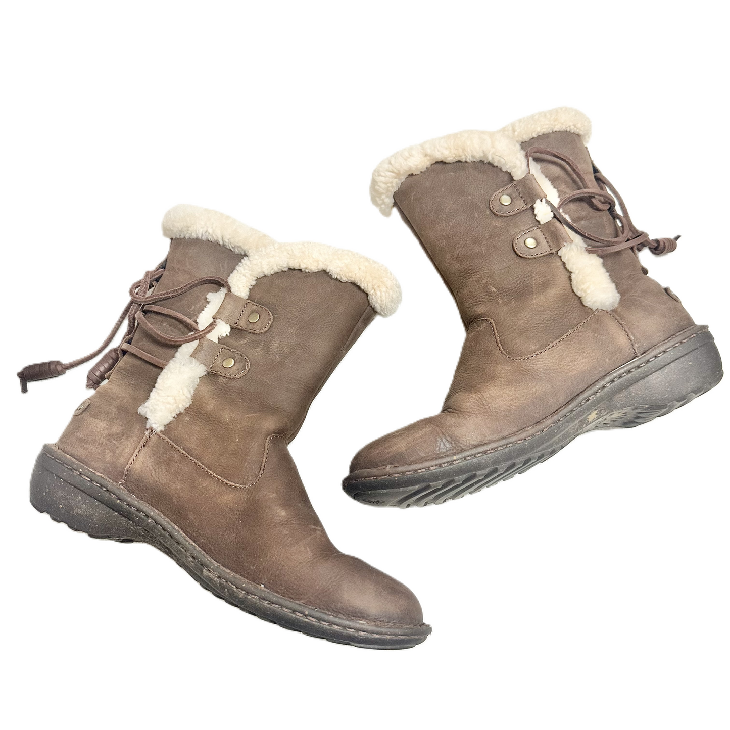 Boots Designer By Ugg In Brown, Size: 8