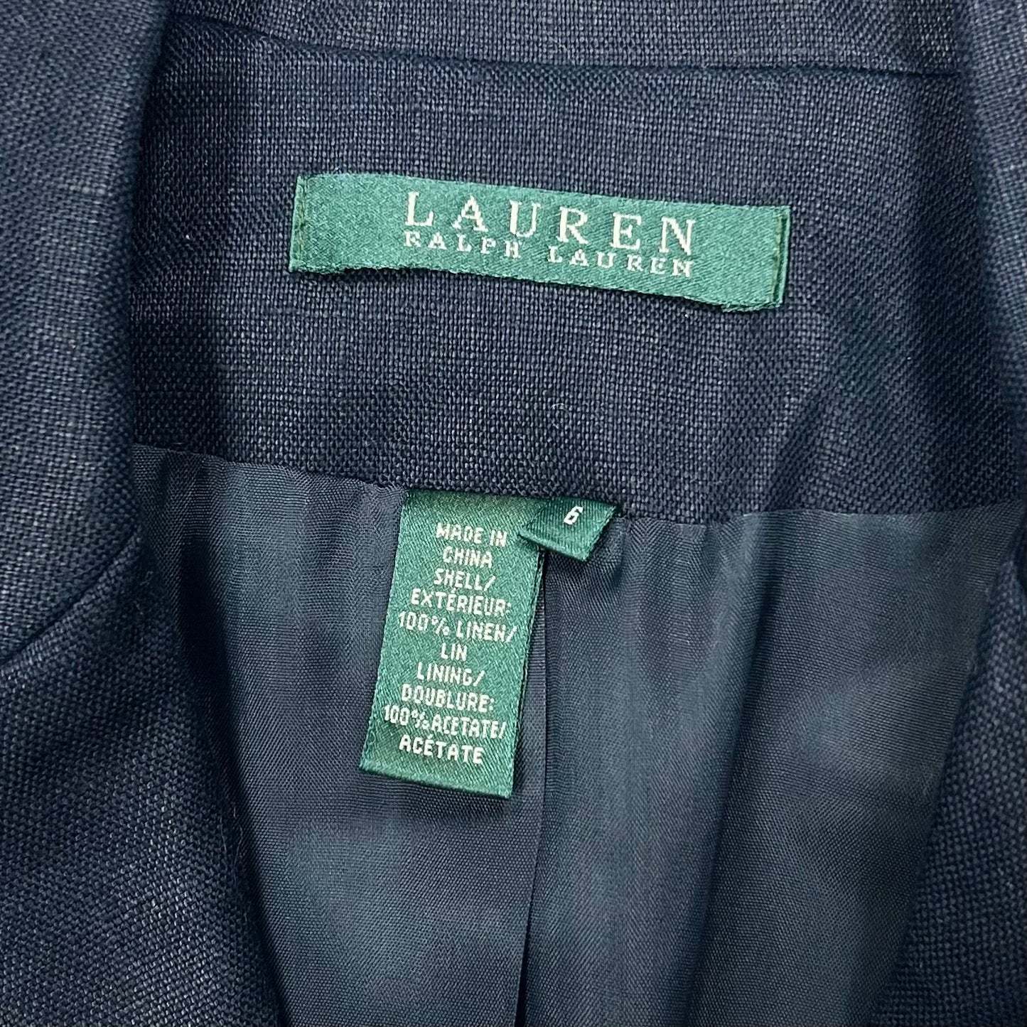 Blazer By Lauren By Ralph Lauren In Navy, Size: S