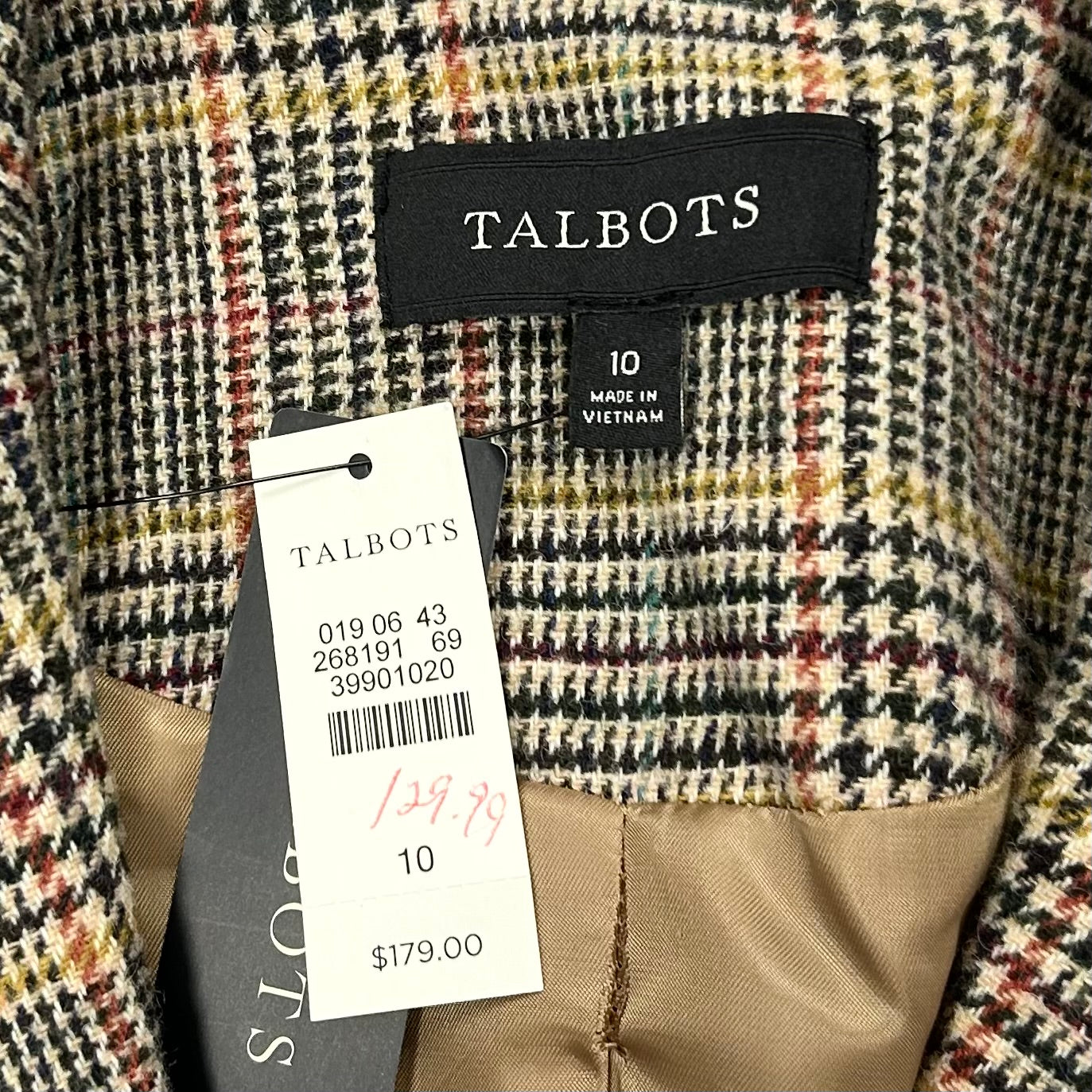 Blazer By Talbots In Brown & Tan, Size: M