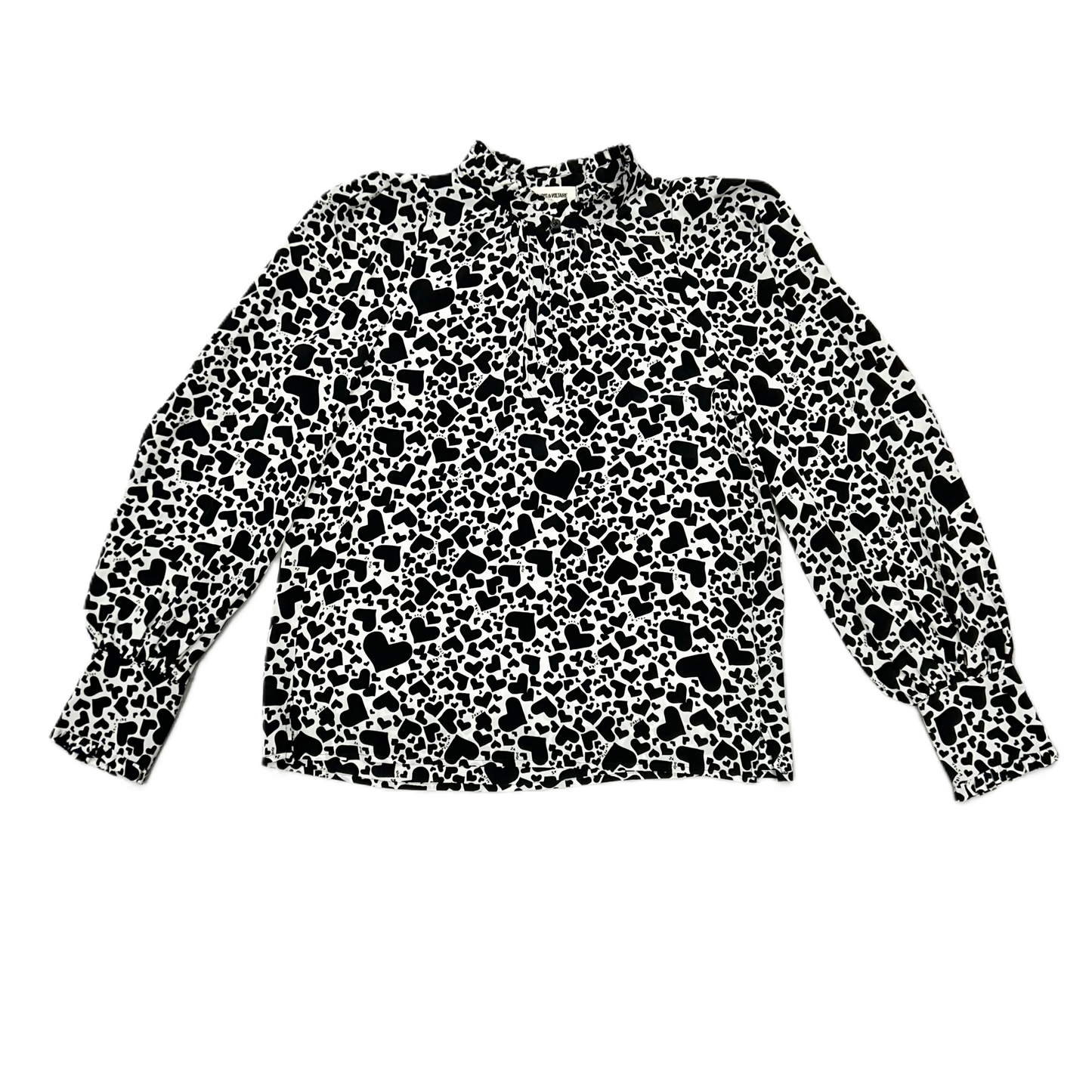 Blouse Long Sleeve By Zadig And Voltaire In Black & White, Size: Xs