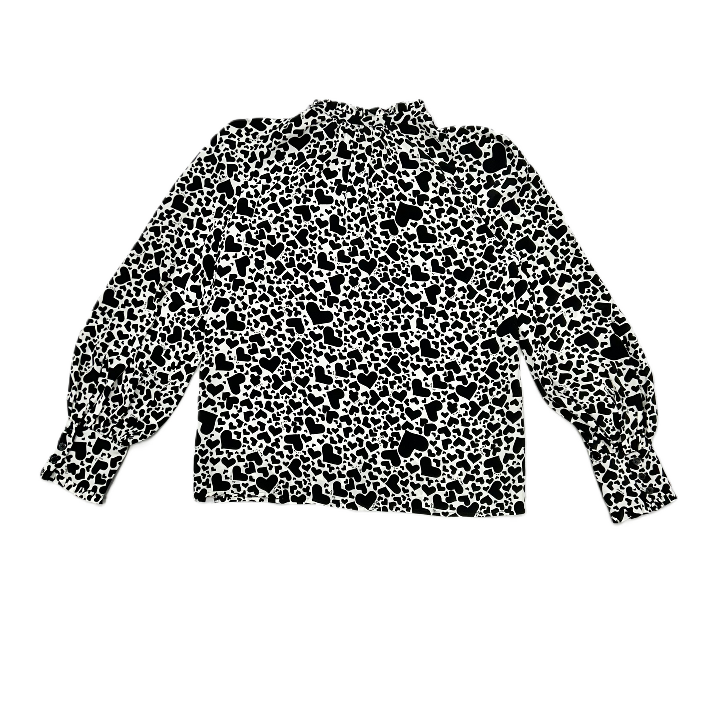 Blouse Long Sleeve By Zadig And Voltaire In Black & White, Size: Xs