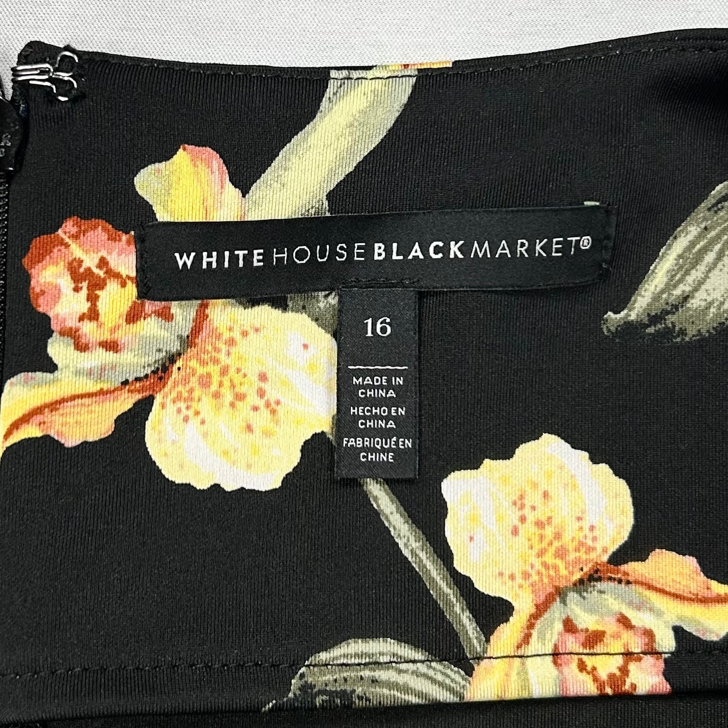 Dress Work By White House Black Market In Black & Yellow, Size: Xl