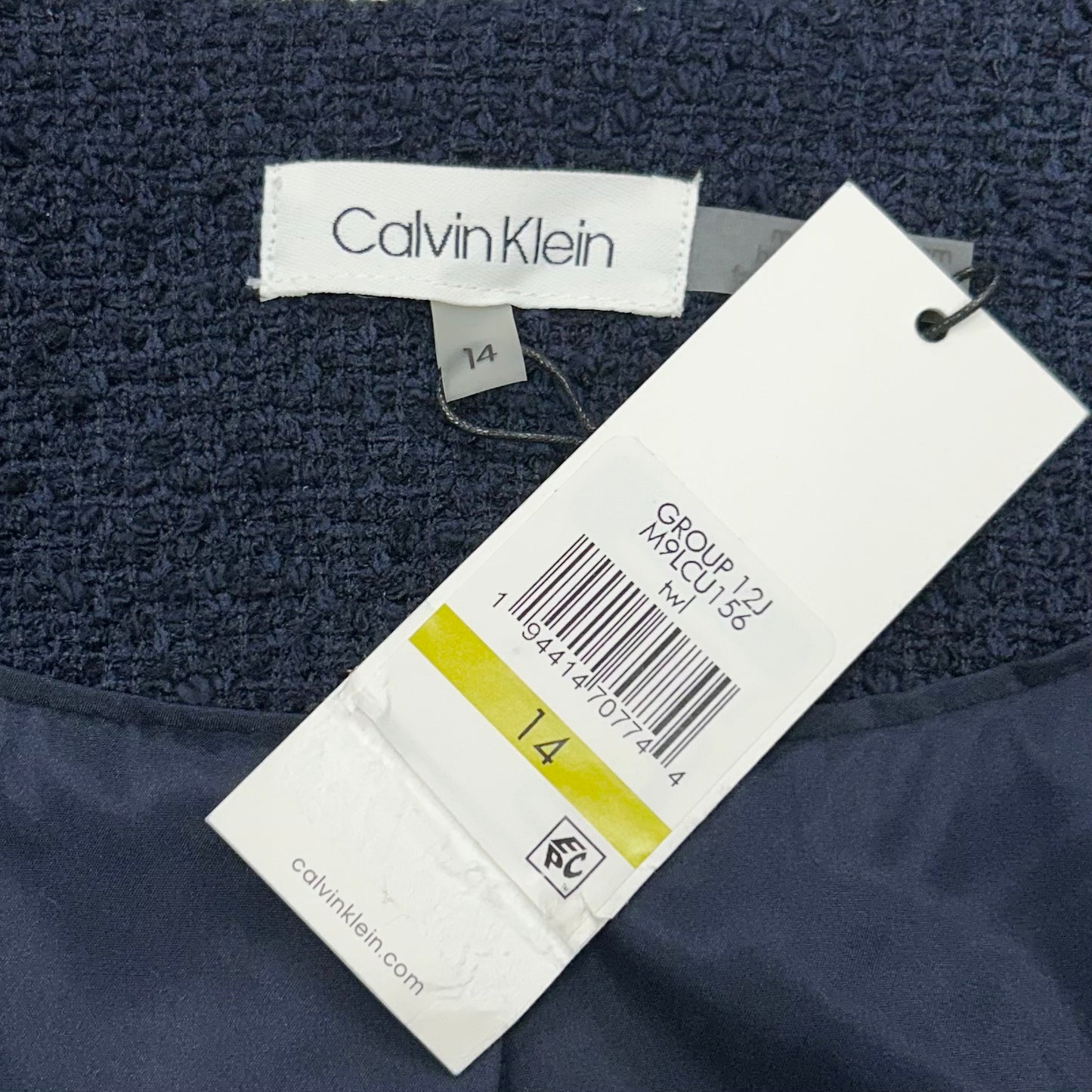 Blazer By Calvin Klein In Navy, Size: Xl