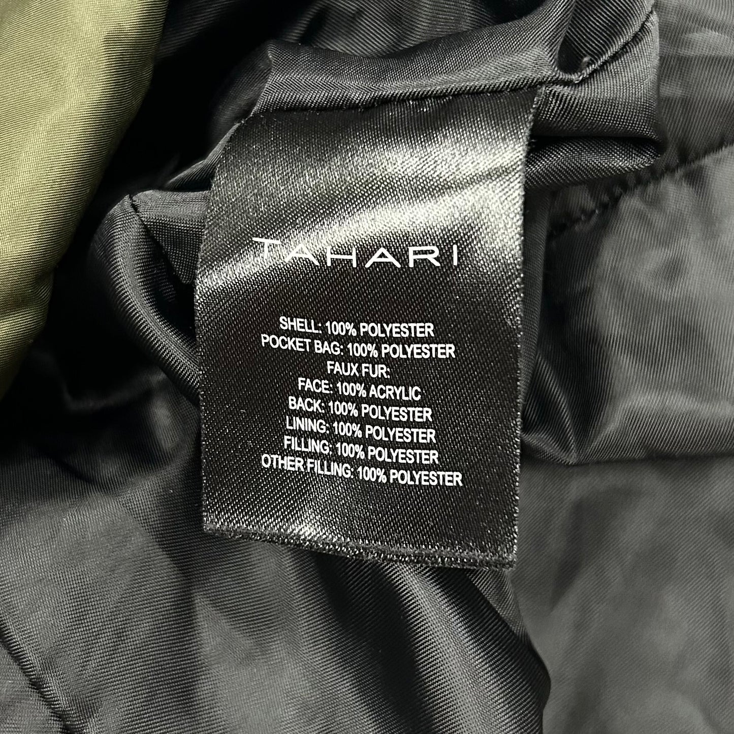 Coat Parka By Tahari By Arthur Levine In Green, Size: M