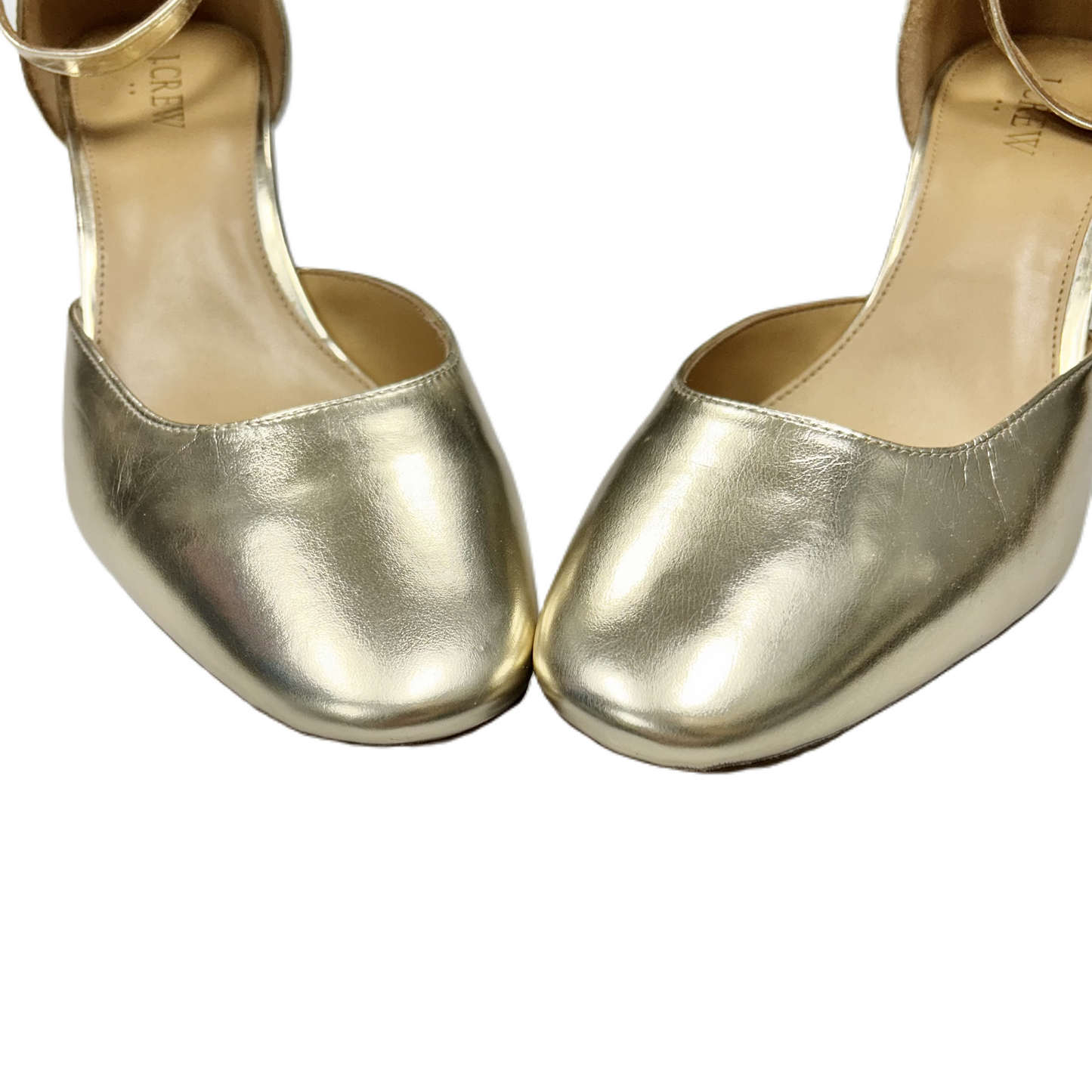 Shoes Heels Block By J. Crew In Gold, Size: 10