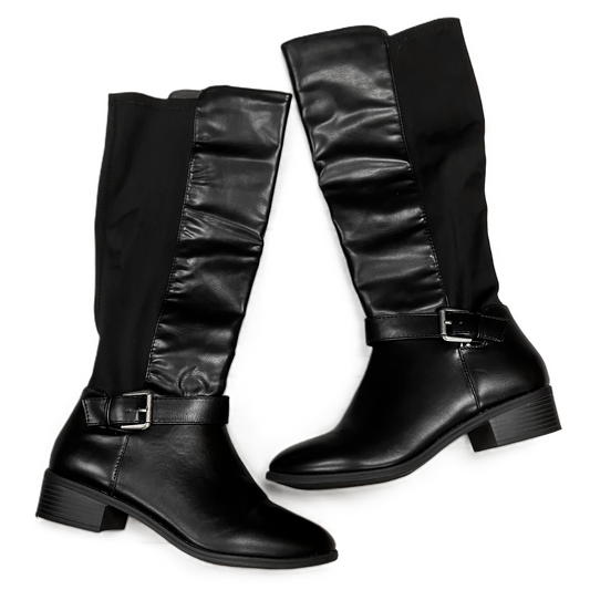 Boots Knee Heels By Rampage In Black, Size: 7.5