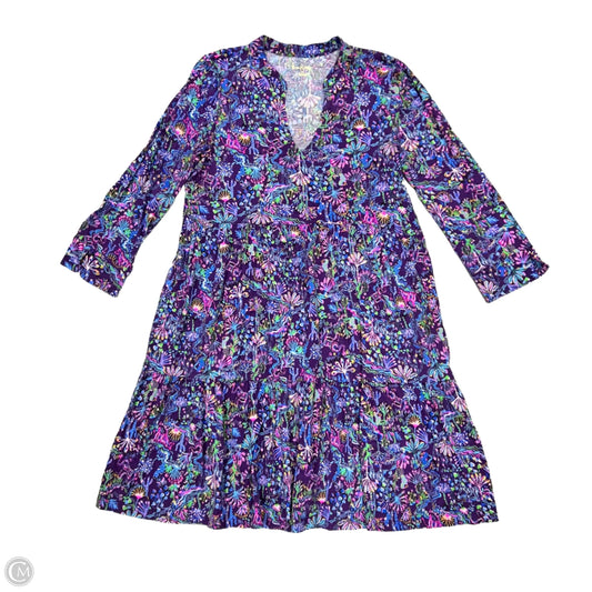 Dress Designer By Lilly Pulitzer In Blue & Purple, Size: M