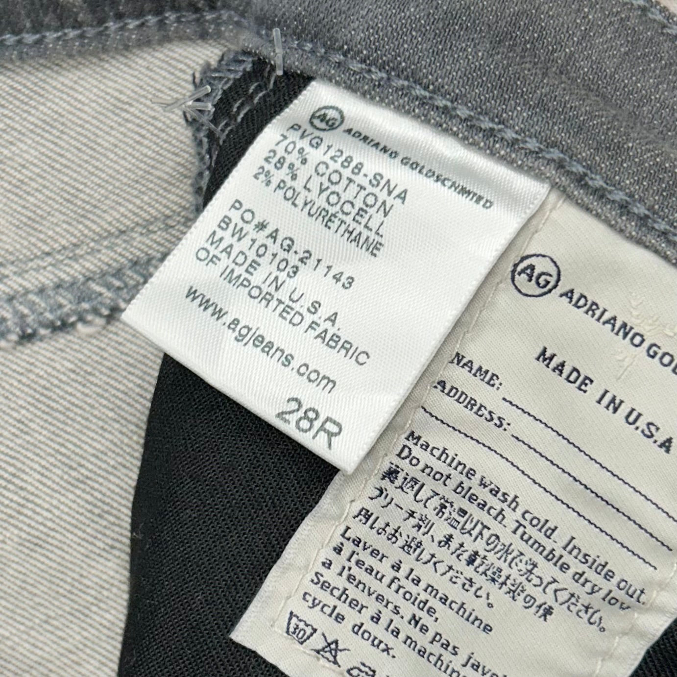 Jeans Skinny By Adriano Goldschmied In Grey Denim, Size: 6