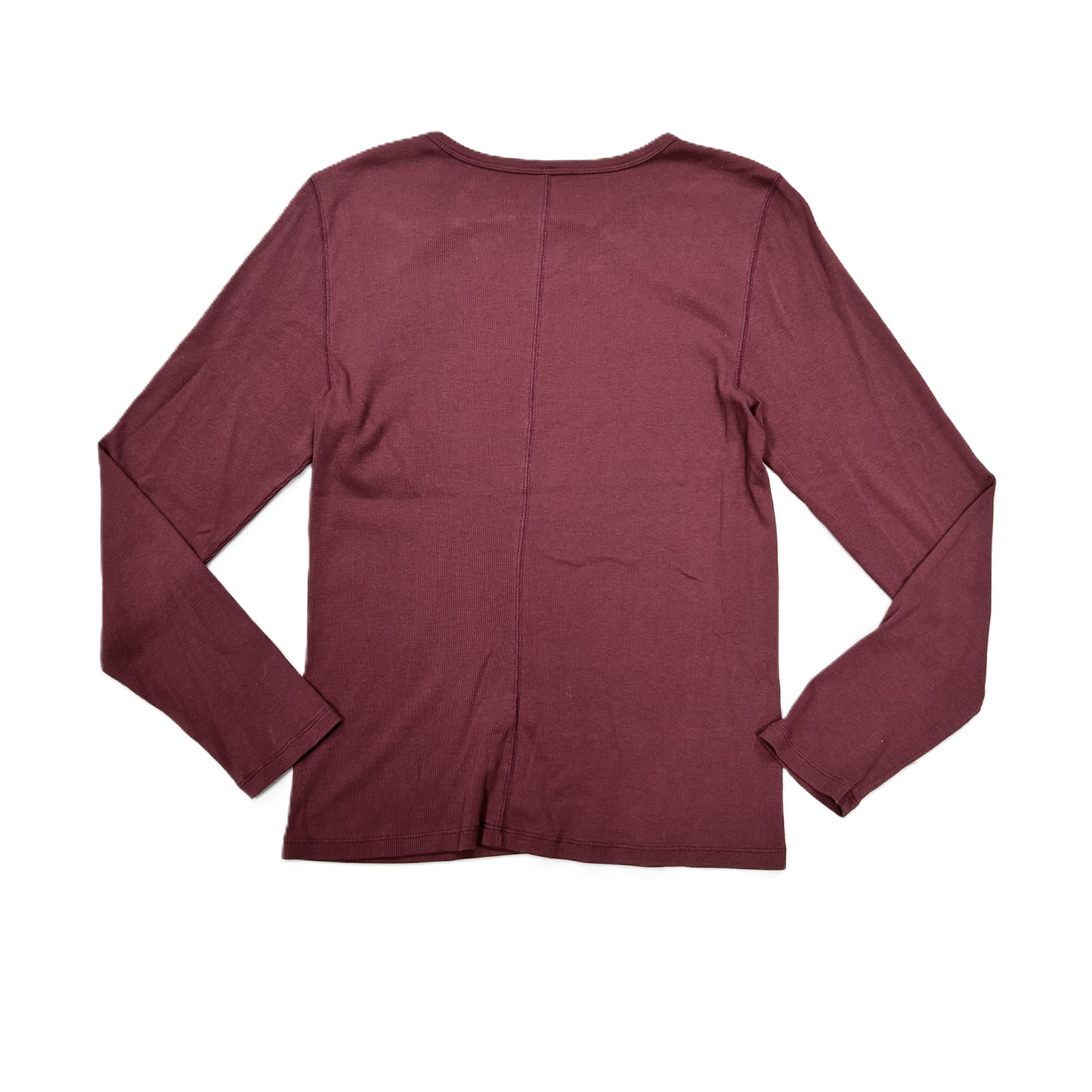 Top Long Sleeve Basic By Everlane In Maroon, Size: Xl