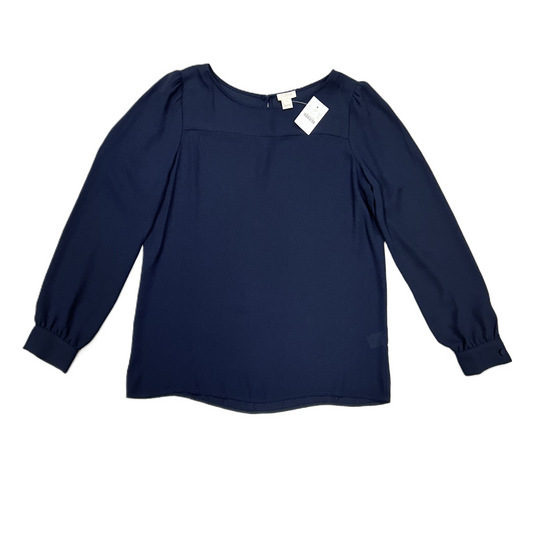 Blouse Long Sleeve By J. Crew In Navy, Size: Xs