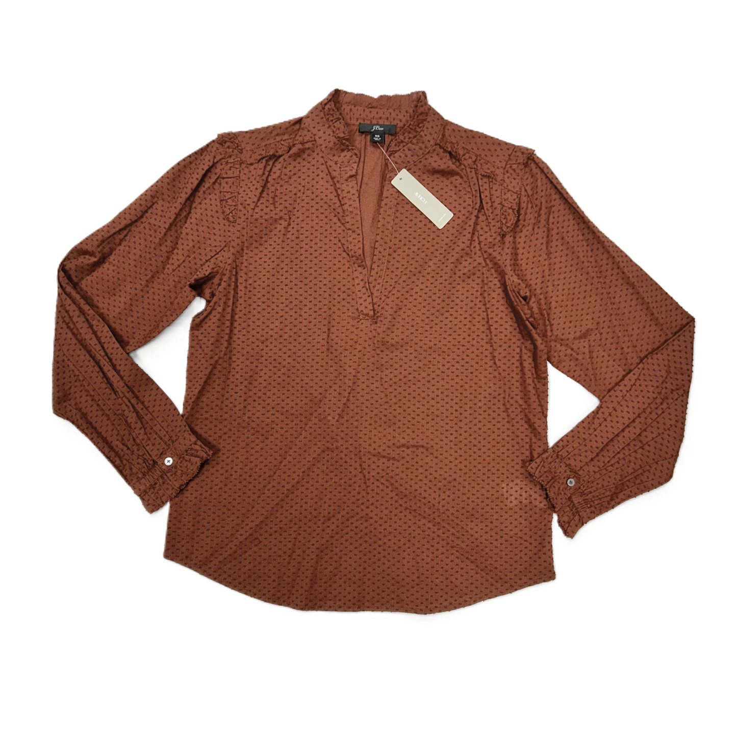 Top Long Sleeve By J. Crew In Brown, Size: Xs