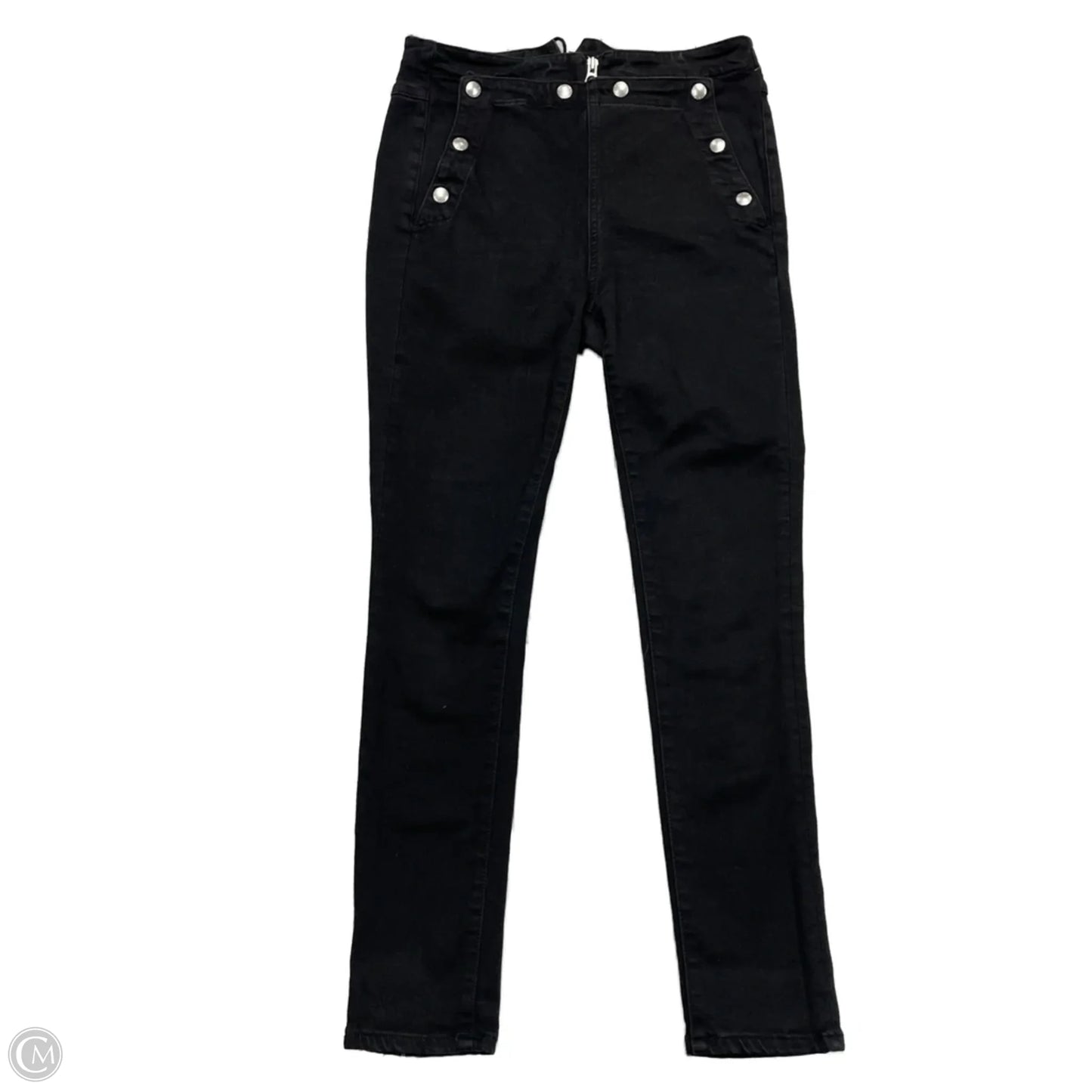 Jeans Skinny By Rag And Bone In Black & Silver, Size: 4