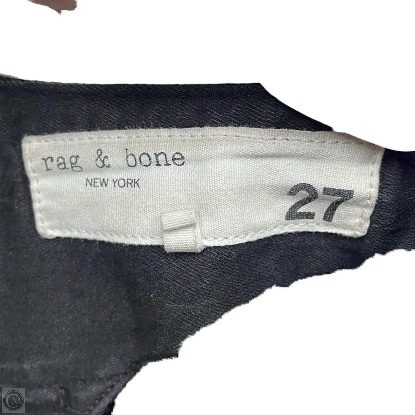 Jeans Skinny By Rag And Bone In Black & Silver, Size: 4