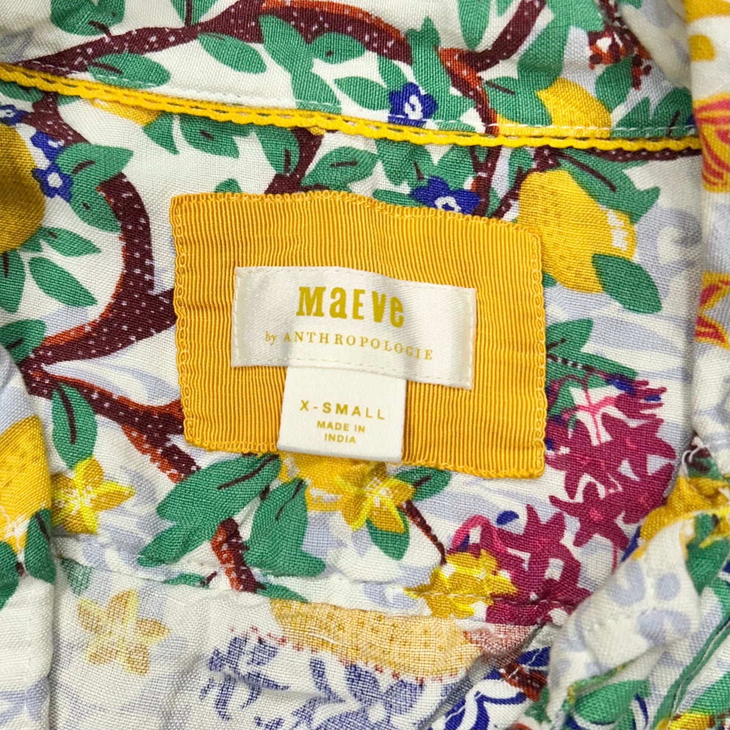 Top Short Sleeve By Maeve In Tropical Print, Size: Xs