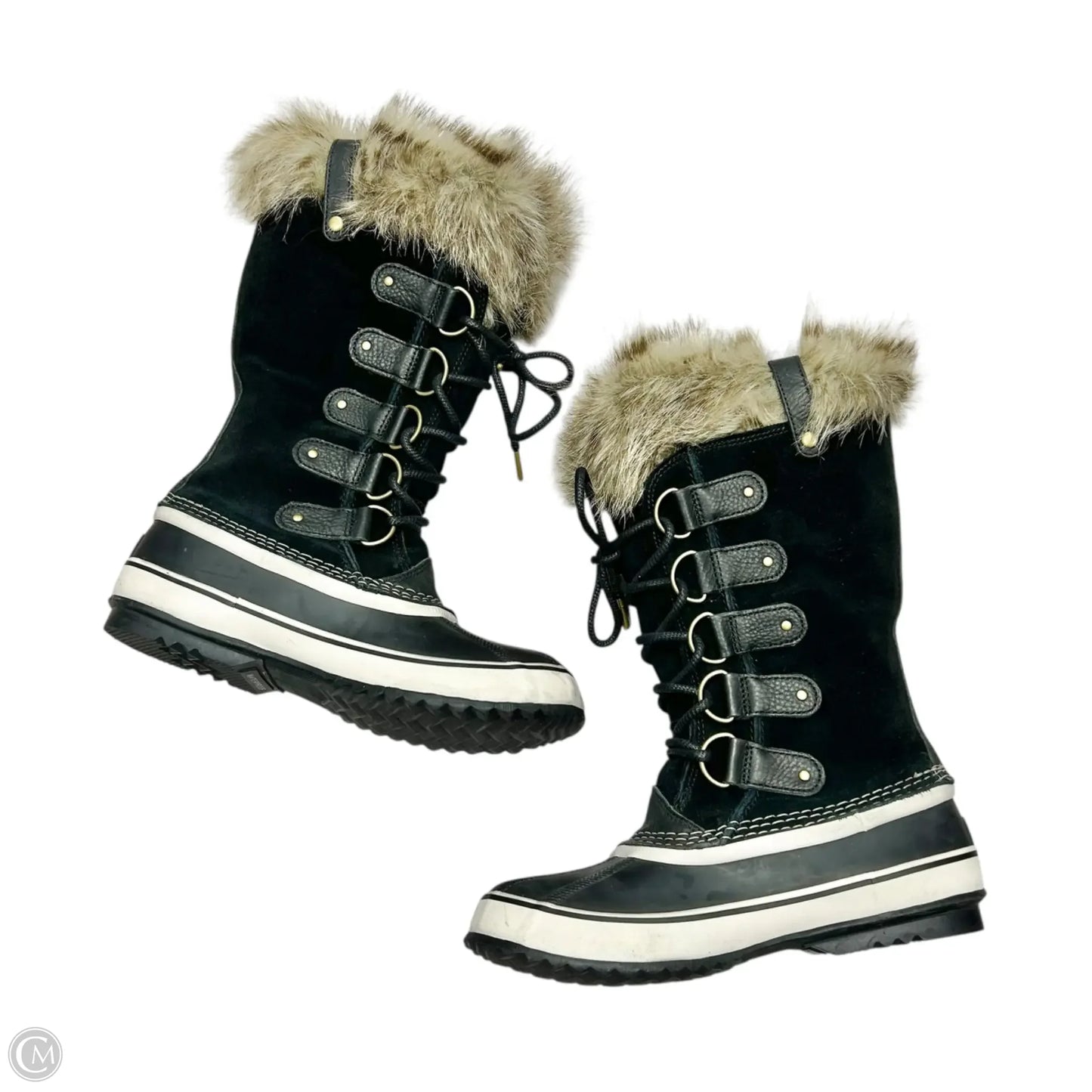 Boots Snow By Sorel In Black & Cream, Size: 9.5