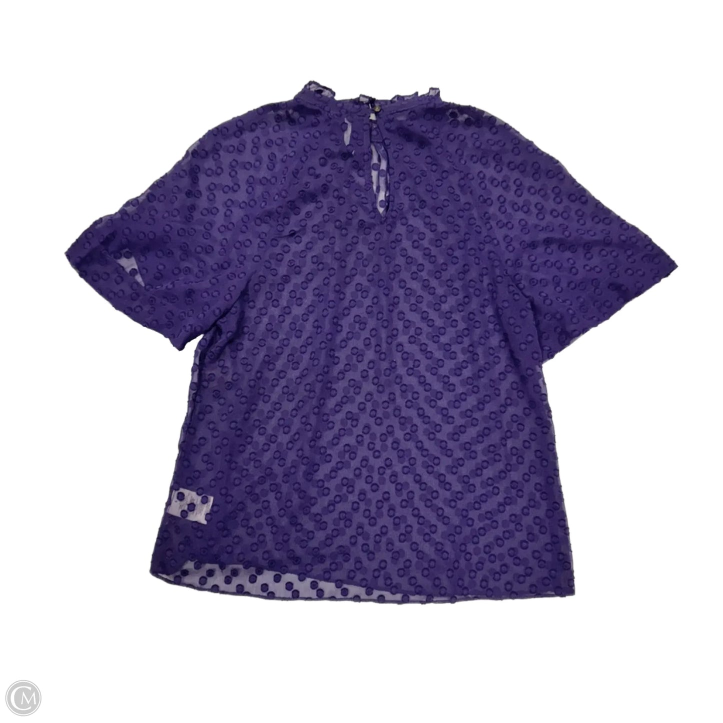 Blouse Short Sleeve By Anthropologie In Purple, Size: S