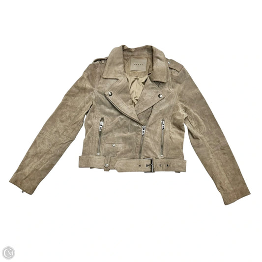 Jacket Moto Leather By Blanknyc In Taupe, Size: S
