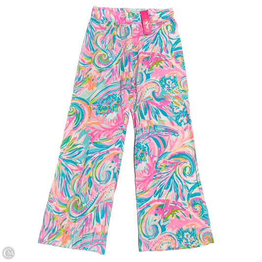 Pants Designer By Lilly Pulitzer In Blue & Pink, Size: S