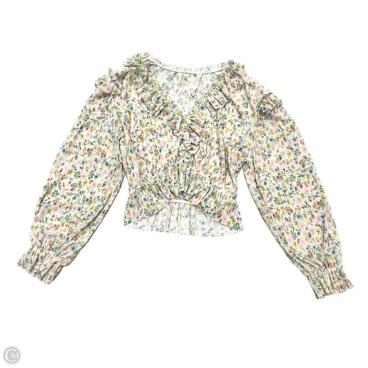 Top Long Sleeve By Anthropologie In Floral Print, Size: M