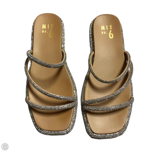 Sandals Flats By Mix No 6 In Silver, Size: 7.5