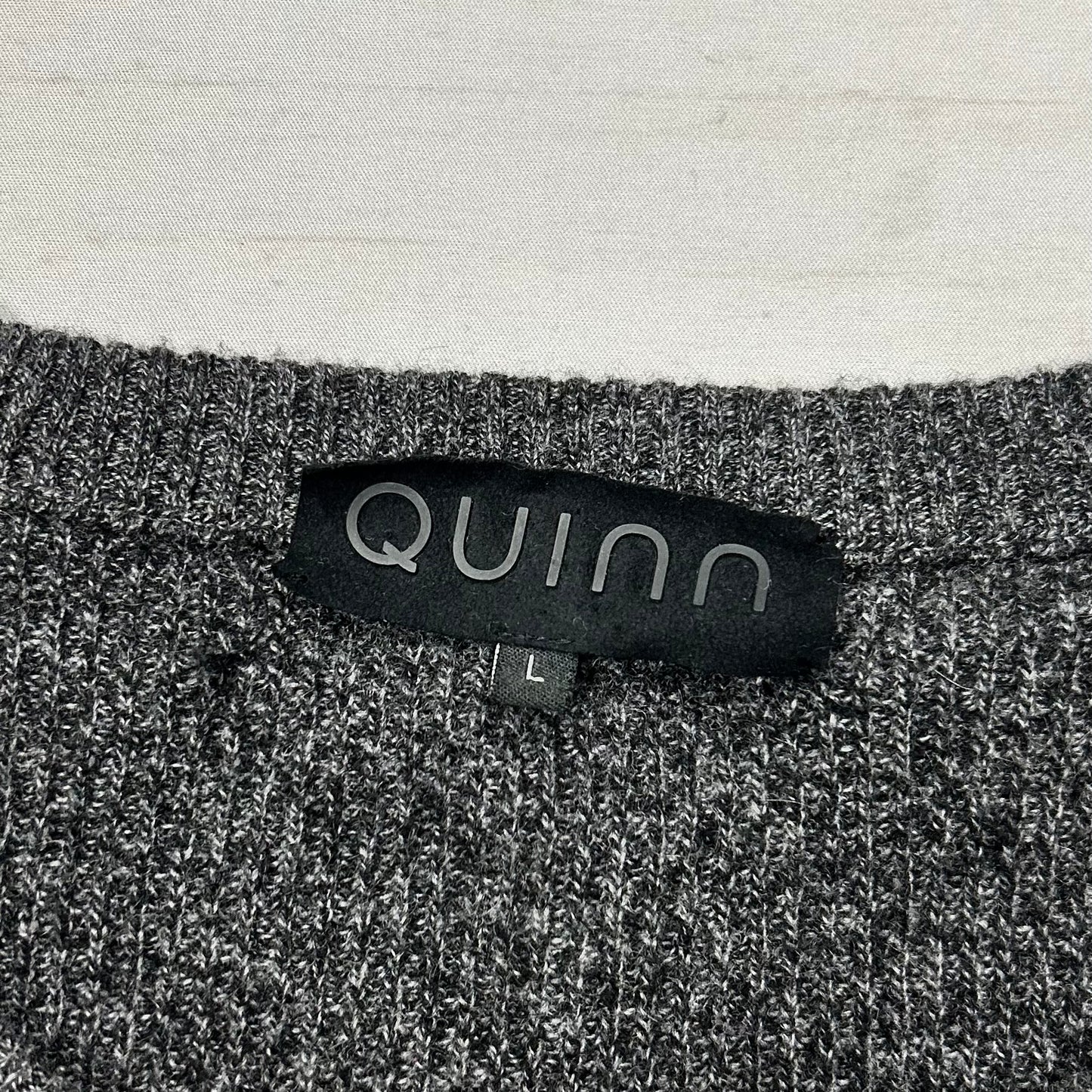 Sweater Designer By Quinn In Grey, Size: L