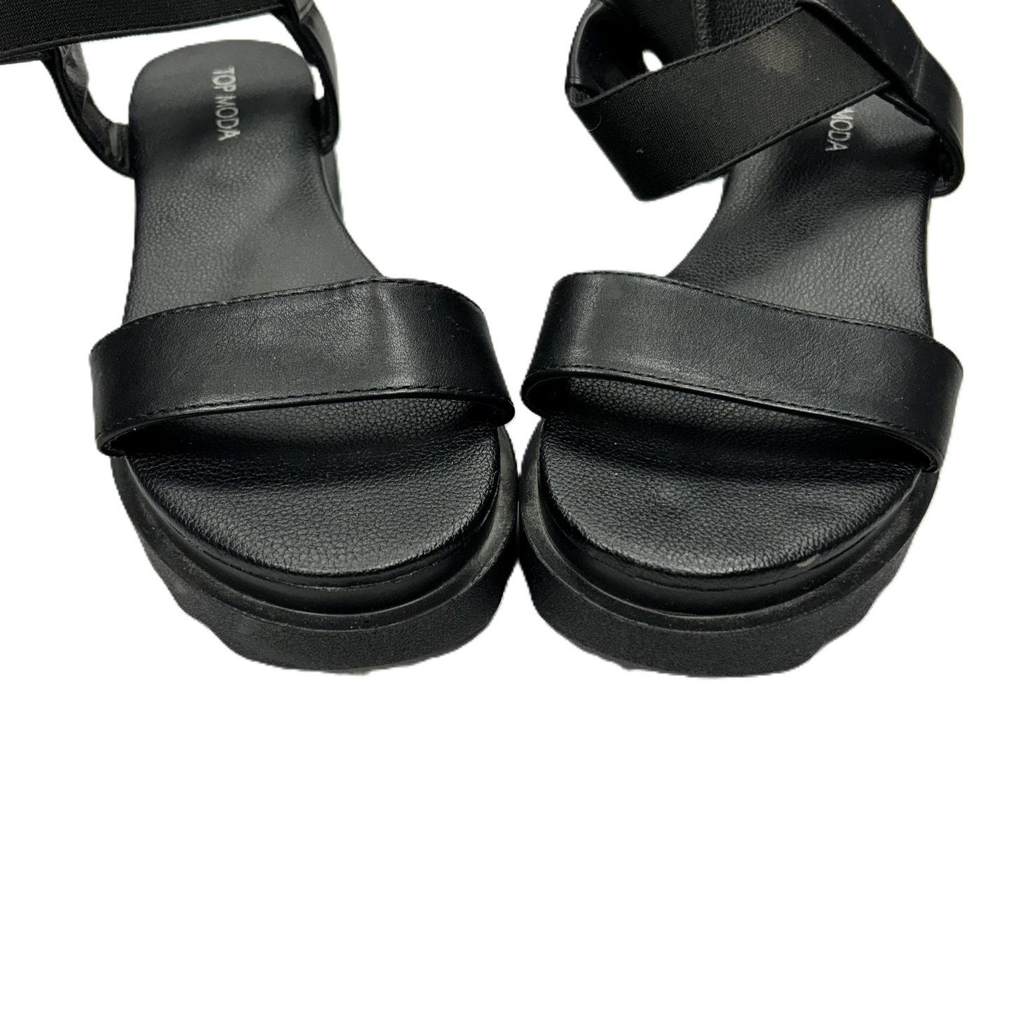 Black Sandals Heels Platform By Top Moda, Size: 7