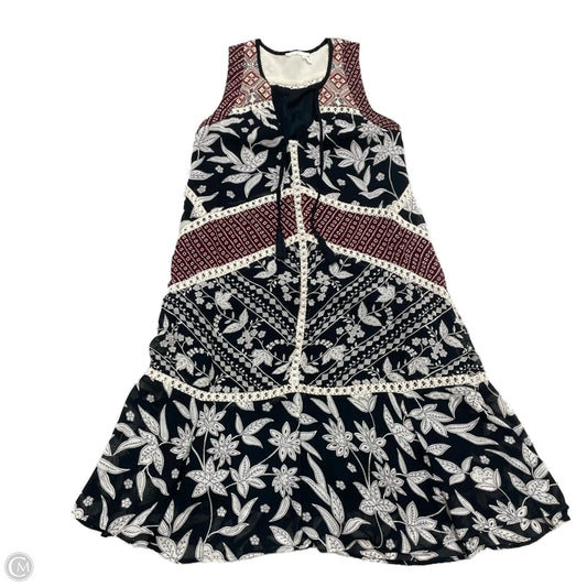 Dress Casual Midi By Floreat In Black & Cream, Size: Xs