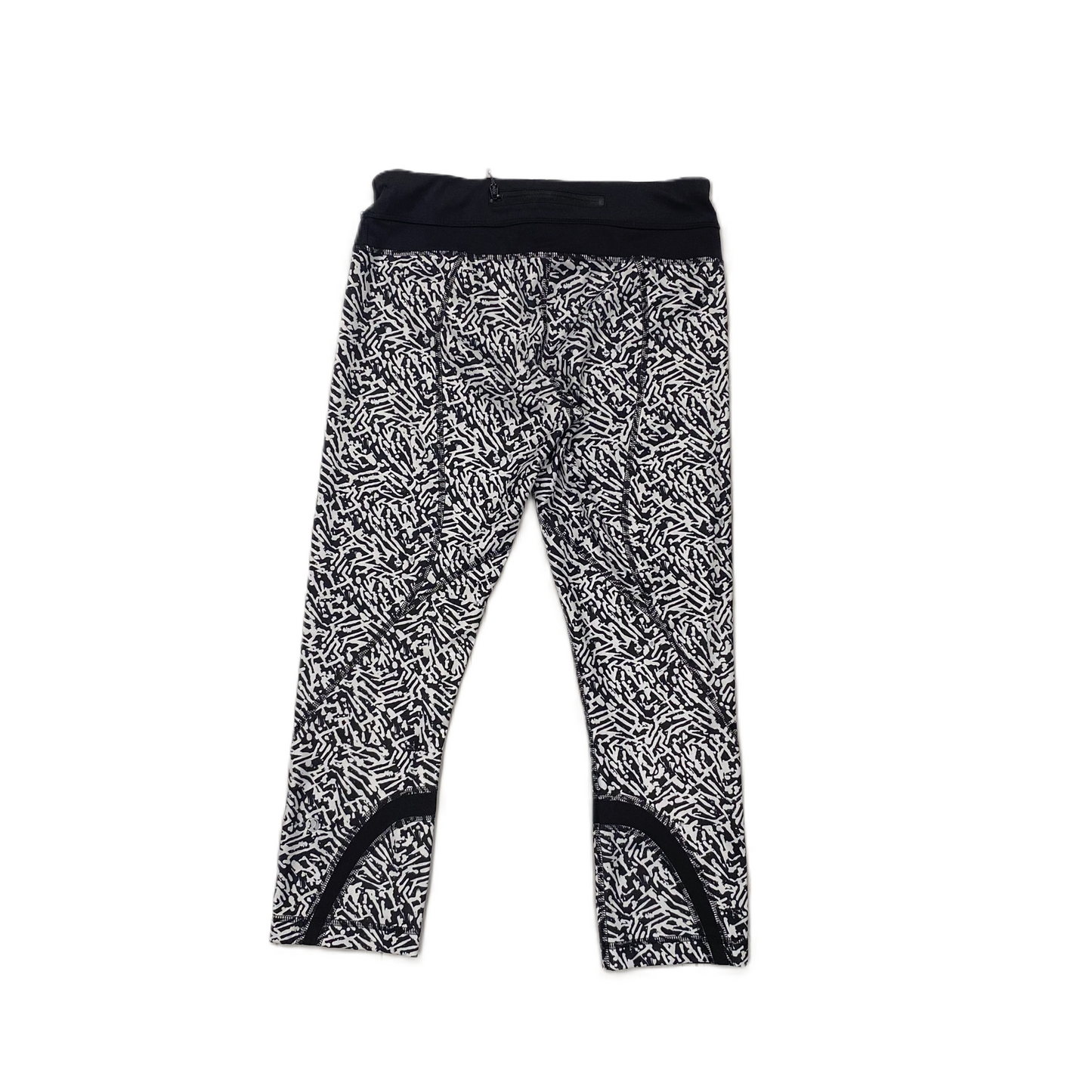 Black & White Athletic Leggings Capris By Lululemon, Size: S