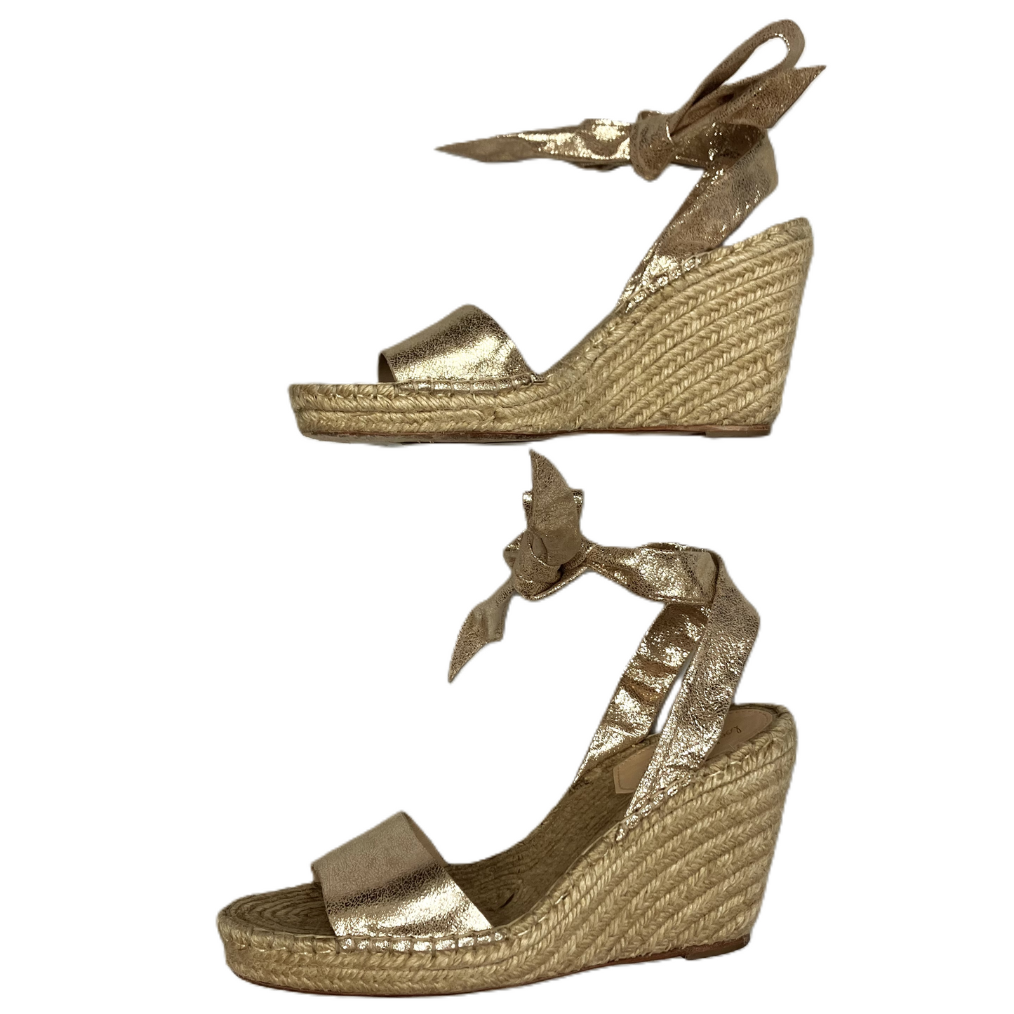 Gold Sandals Designer By Loeffler Randall, Size: 7.5