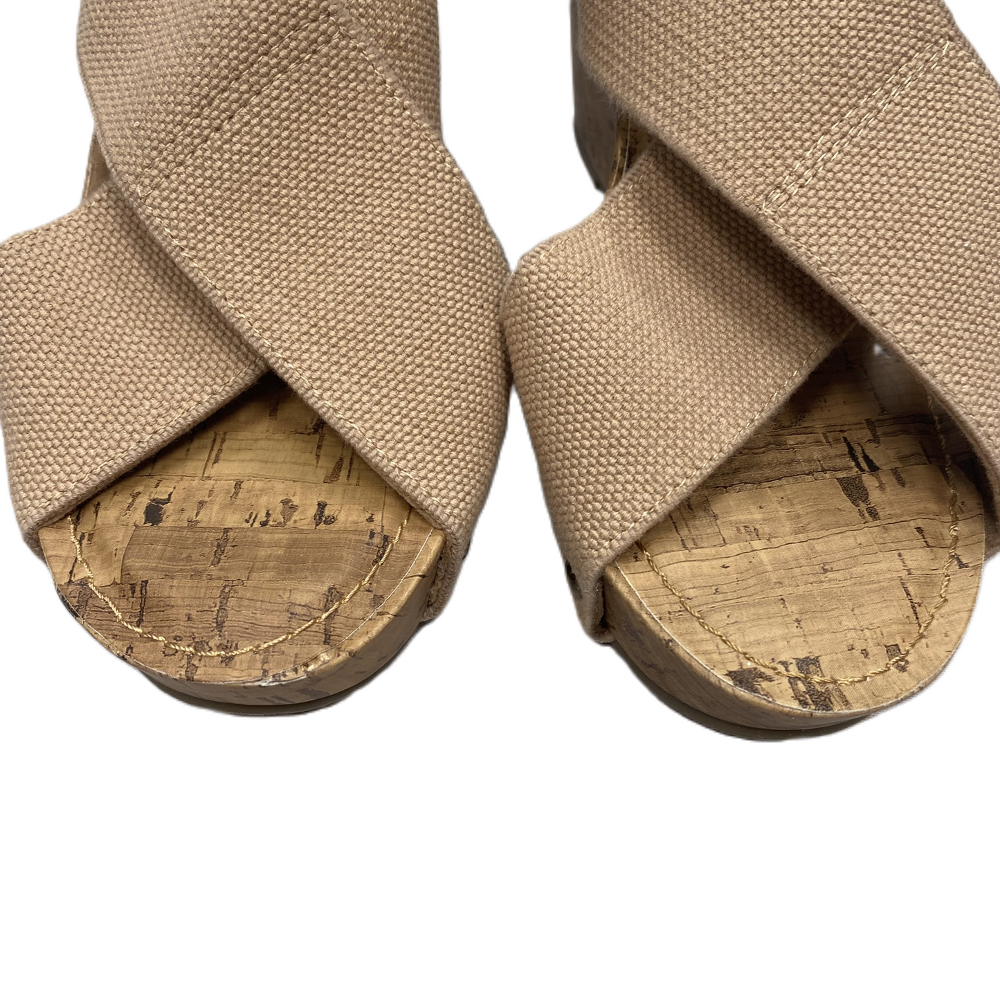 Tan Sandals Heels Wedge By Esprit, Size: 6