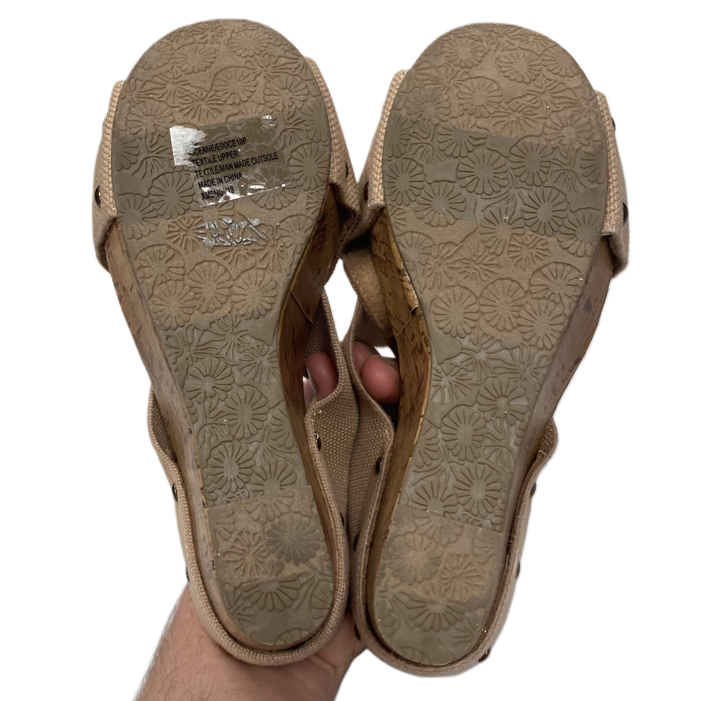 Tan Sandals Heels Wedge By Esprit, Size: 6