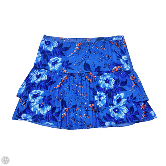 Skirt Mini & Short By Loft In Blue & Orange, Size: 14