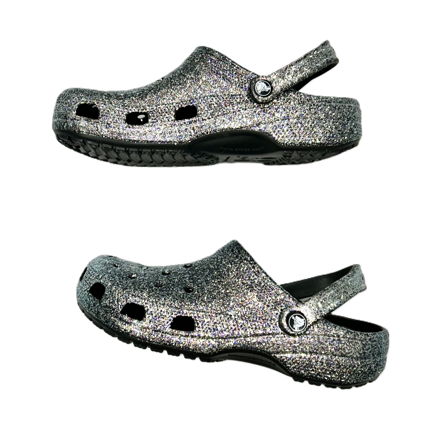 Silver Sandals Sport By Crocs, Size: 11