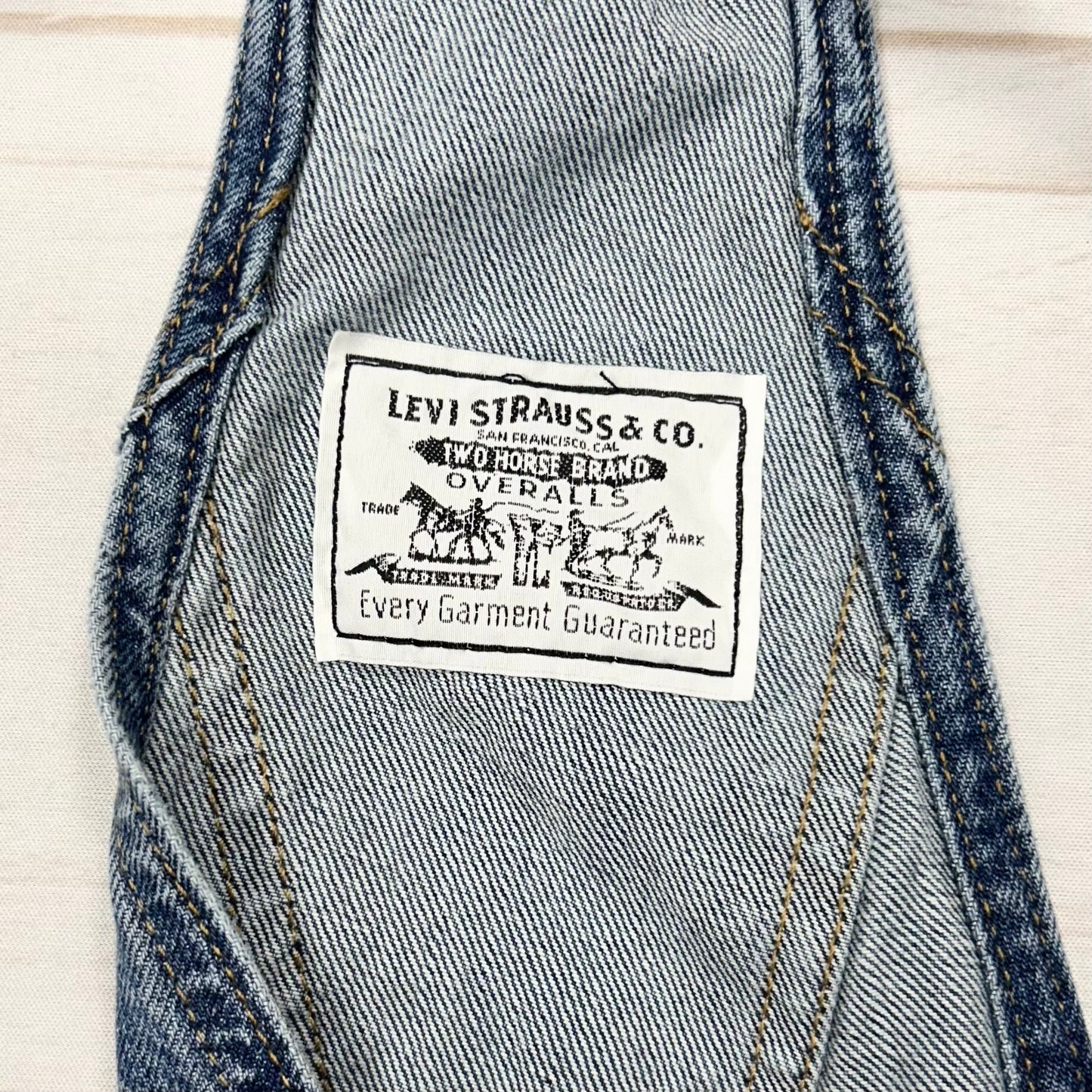 Blue Denim Overalls By Levis, Size: L