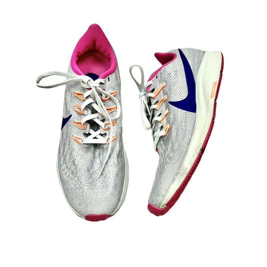 Grey & Pink Shoes Athletic By Nike, Size: 9