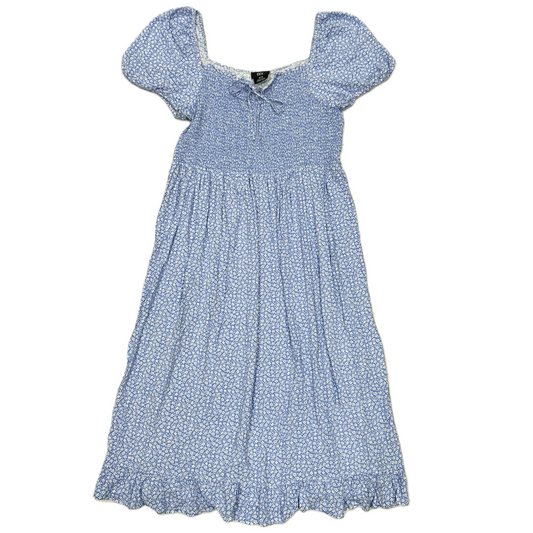 Blue & White Dress Casual Midi By Ccx, Size: 2x