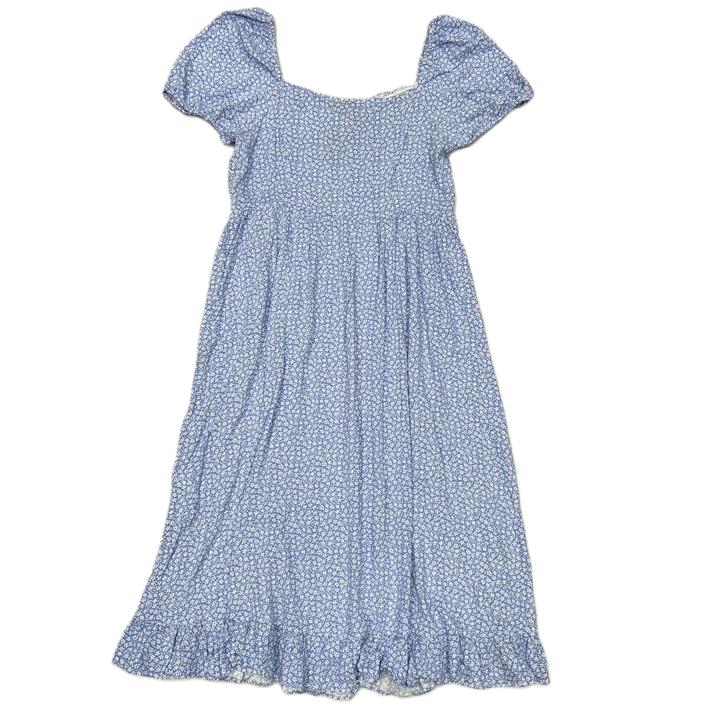 Blue & White Dress Casual Midi By Ccx, Size: 2x