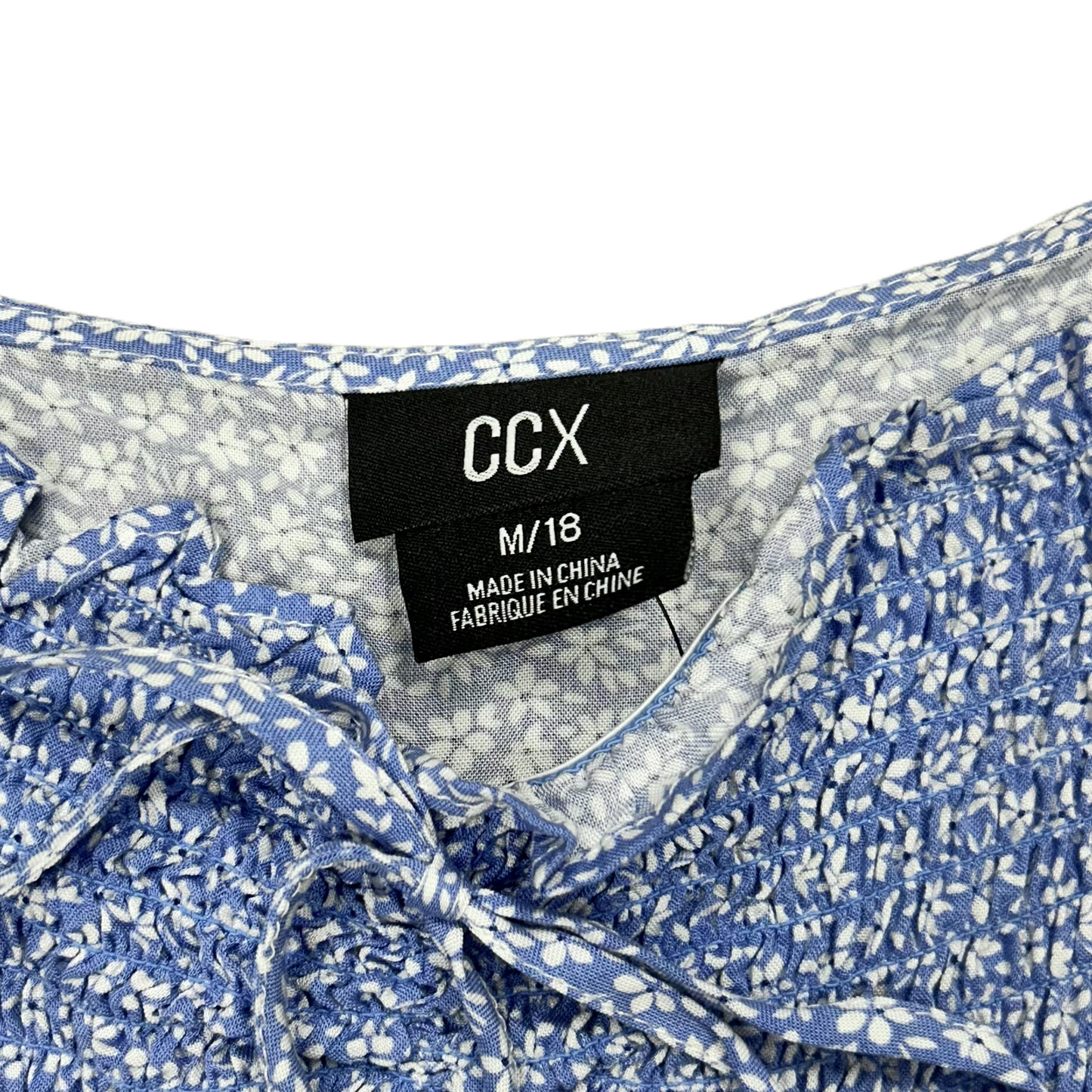 Blue & White Dress Casual Midi By Ccx, Size: 2x