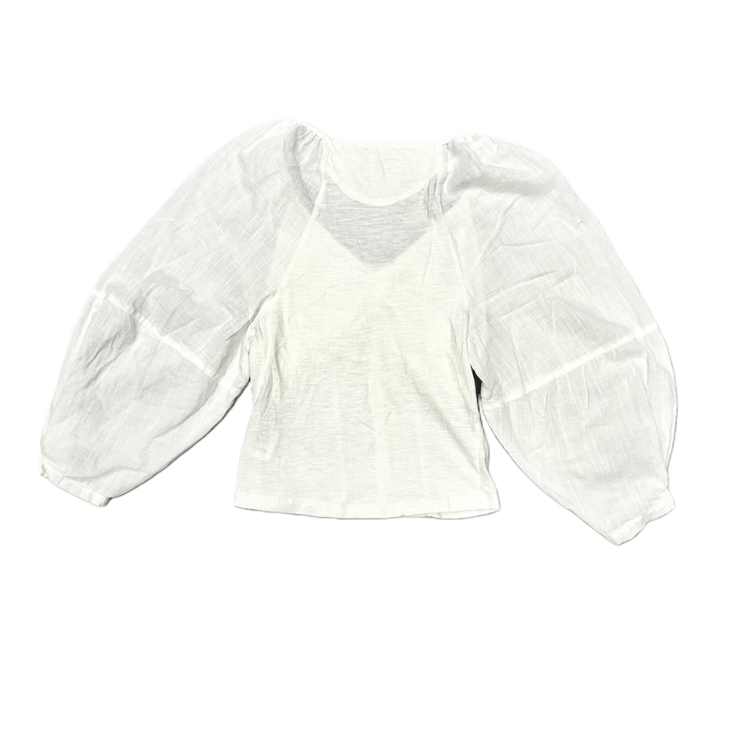 White Top Long Sleeve By Anthropologie, Size: Xs